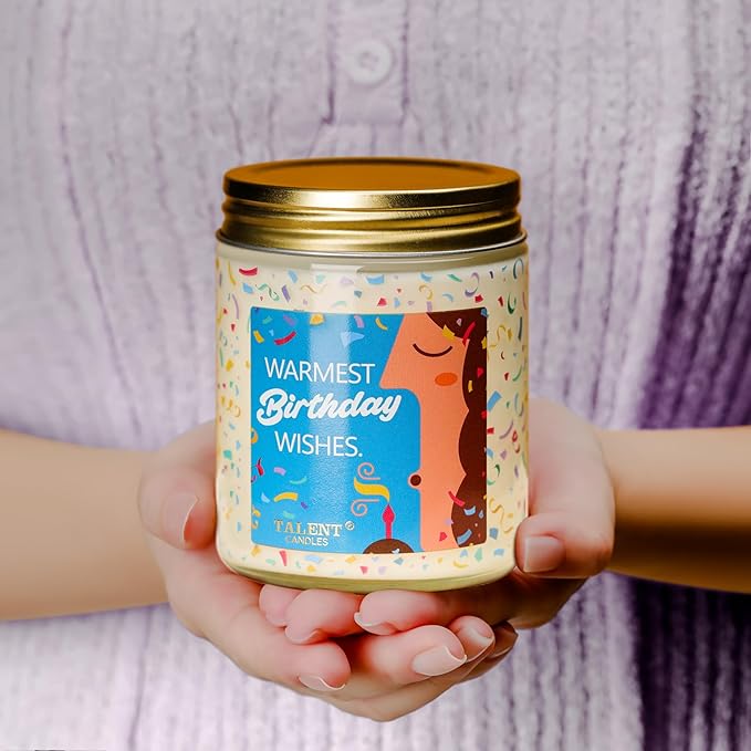 Happy Birthday Candle - Birthday Gifts for Women, Girls, Best Friend - Birthday Candles Gifts Ideas - French Riviera Scented Candles