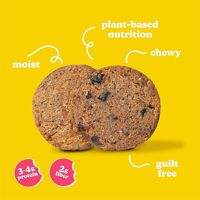 Love + Chew - Banana Bread and Cherry Almond Minis - 16 Count - Tasty, Gluten Free Cookies - Vegan - Healthy, Paleo, Non GMO - Individually Wrapped and Soft Baked with High Protein Almonds - 1 Oz Each