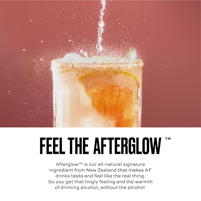 AF Drinks Non-Alcoholic Tasting Pack | Alcohol Alternative Sparkling Cocktails with AFTERGLOW Botanical Warmth | Gluten-Free, Low-Calorie | 8.4 oz Cans. Variety 6 Pack