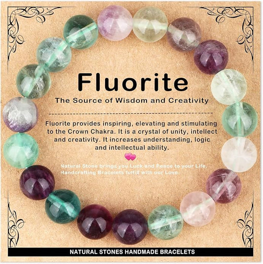 AD Beads 4mm6mm8mm10mm Handmade Bracelet - Natural Gemstone for Peace and Tranquility - Meditation, Yoga, Healing and Energy Gift for Unisex