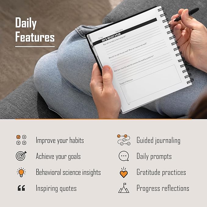 The Behavior Shift Brain Shift Journal: Habits & Goals - Productivity Planner with Guided Prompts for Habit, Goal & Personal growth- Gratitude & Manifestation journal -13 Week Planner & Self Care Tool