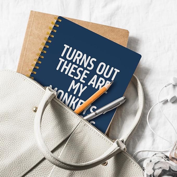 EKGJW Funny Notebooks for Work,Navy Blue Aesthetic Journal, Funny Boss Day Gifts, Boss Gifts for Men Women, Funny Gifts for Boss, Boss Office Decor, Spiral Notebook 5.5x8.3 Inch