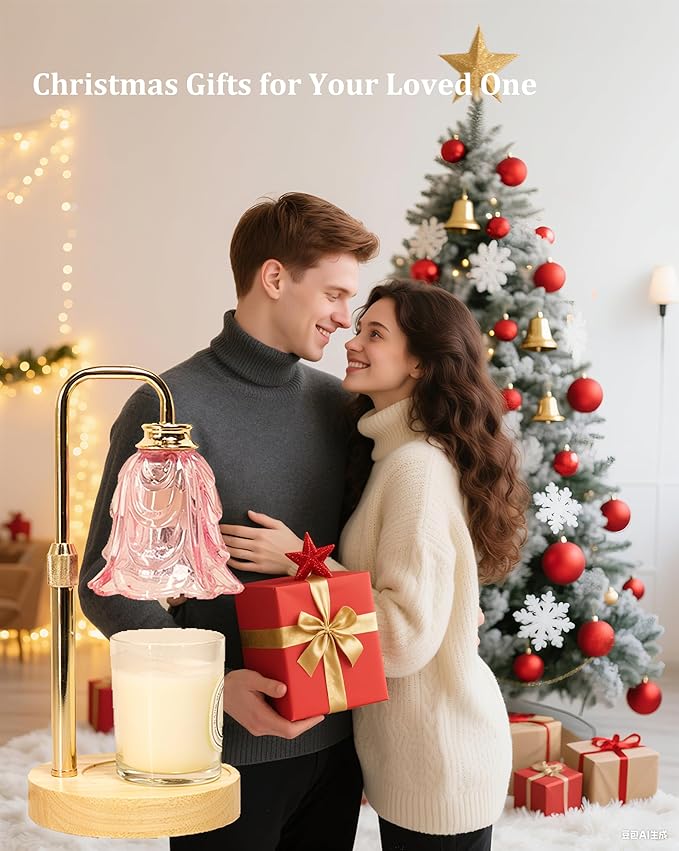 Candle Warmer Lamp with Timer, Adjustable Height and Dimmable, Birthday Christmas Gifts for Women, Mothers Day Gifts for Mom, Unique House Warming Gifts New Home Decor(Pink)