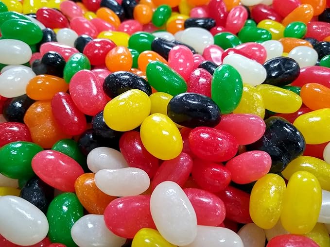 Jumbo Assorted Spiced Jelly Beans - 2 lbs of Fresh Delicious Extra Large Licorice Sassafras Peppermint Clove Cinnamon Spearmint Jelly Beans