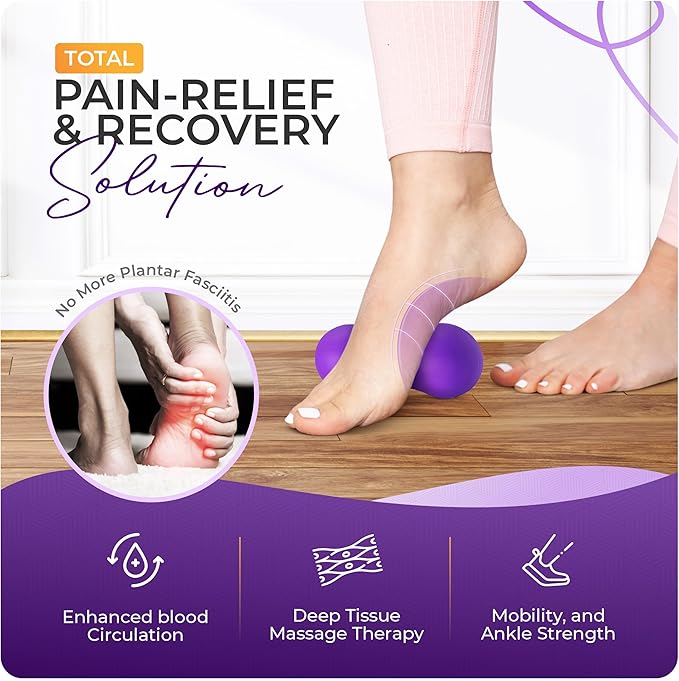 Ground Force Foot Roller 2 Pack – Portable Silicone Foot Massagers for Plantar Fasciitis, Heel Spurs, Arch & Heel Pain Relief, Neuropathy & Myofascial Release – Trigger Point & Recovery Tool