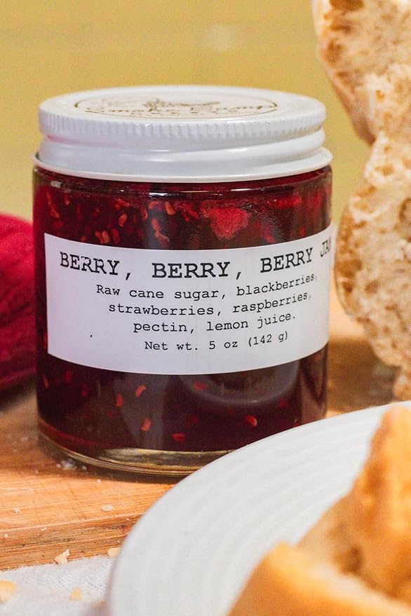 Berry Berry Berry Jam, 5 oz - Craft, Gourmet, Unusual Jams & Jellies Made in West Virginia, USA