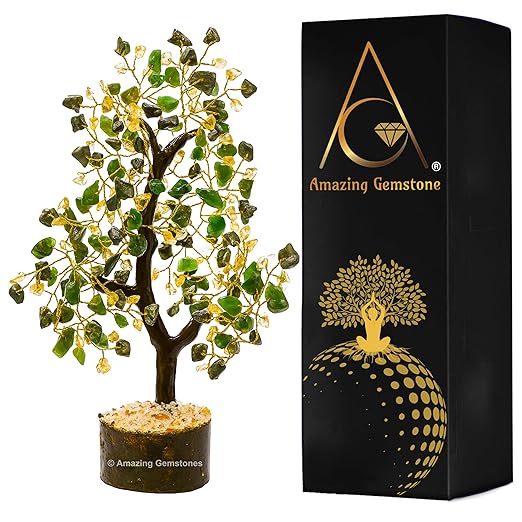 Amazing Gemstone Crystals and Healing Stones Birthday Gifts for Women - Money Wealth Success Crystal Tree of Life Home Decor Stocking Stuffers, Bookshelf, Room, Meditation Gift Unique Birthday Gifts