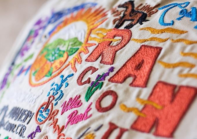 Catstudio Orange County Embroidered Decorative Throw Pillow