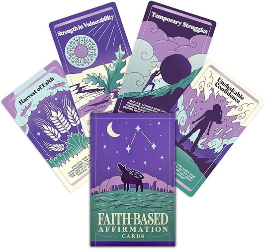 PURPLE CANYON Faith-Based Affirmation Cards – Daily Scripture & Prayer Cards with Bible Verses | Christian Gifts for Women’s Encouragement & Inspiration | 52-Card Deck