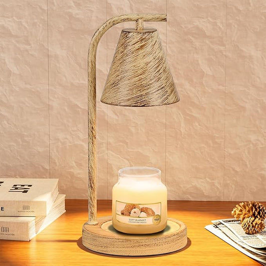 Candle Warmer Lamp with Timer - Electric Dimmer Wax Lamp for Small Jar Scented Wax Melts - Includes 2 Bulbs for Home Decor