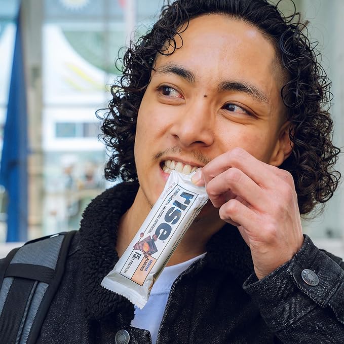 Rise Whey Protein Bars - Mocha Almond | Breakfast Bar & Protein Snack 15g Protein 4g Fiber Just 5 Whole Food Ingredients Gluten-Free Soy Free