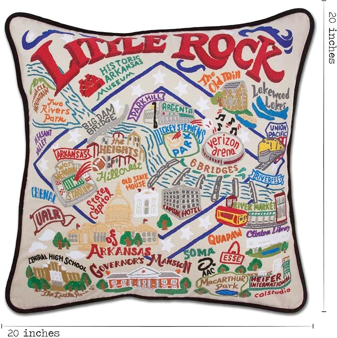 Catstudio Little Rock Embroidered Decorative Throw Pillow