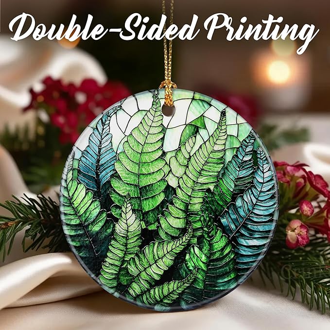 Fern Plant Ornaments, Christmas Ornaments: Christmas Tree Decorations, Holiday Decor, Stocking Stuffers, Gift Ideas, Xmas Gift, Housewarming Gifts & Gifts for Plant Lover