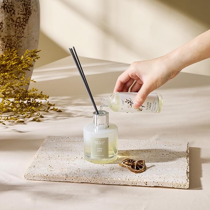 Airkeep Reed Diffuser Oil Refill/Pure Gardenia/3.38oz（100ml/1 Pack/Scented Oil Refill for Reed Diffuser Home Fragrance for Bedroom, Bathroom Office Home Decor