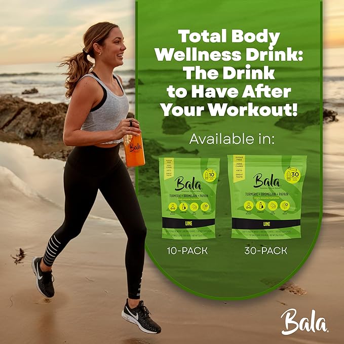 BALA Enzyme Hydration & Sugar-Free Drink Mix Powder - May contributes to Overall Wellness - Lime 0.25oz (30 Count)