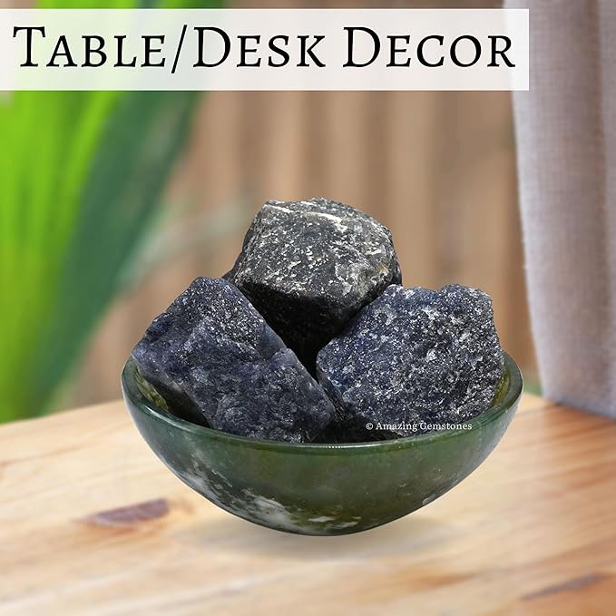 Amazing Gemstone Blue Aventurine Raw Crystals and Healing Stones, Natural Rocks for Tumbling and DIY Raw Stones and Crystals (5 Pieces)