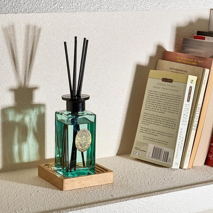 M&SENSE 6.3 oz Large Reed Diffuser Set | Linen Breeze Scent Oil Diffuser with Sticks | Hotel Collection Non-Toxic Essential Oil |for Bedroom Bathroom Living Room