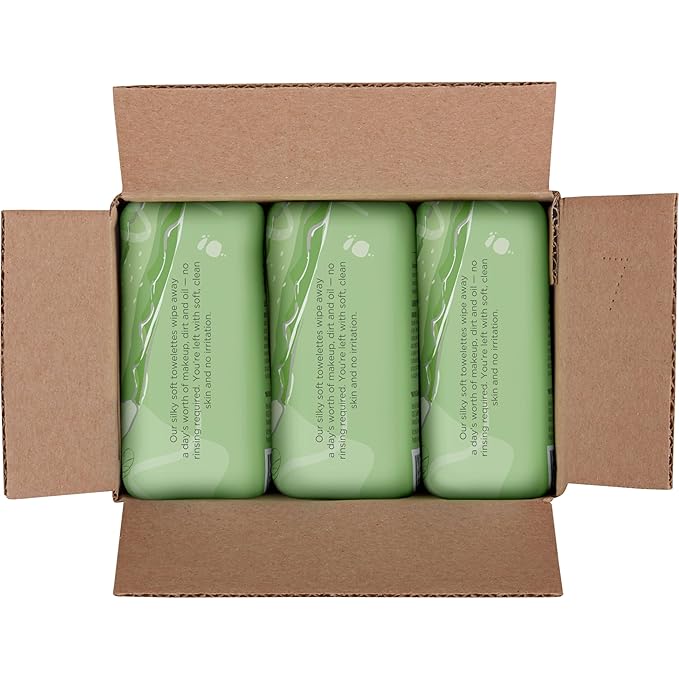 Burt's Bees Stocking Stuffers, Aloe Vera Face Wipes, for Sensitive Skin, Soothing Makeup Remover & Facial Cleansing Towelettes Christmas Gifts, 30 Ct. (3-Pack)