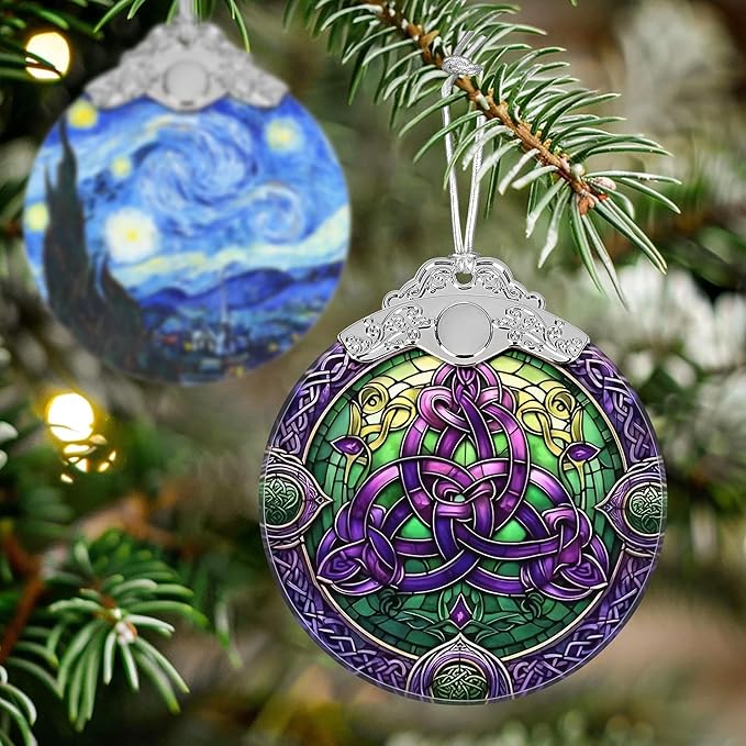 Celtic Knot Stained Glass Ornament - Christmas Ornament - Christmas Decorations for Tree - Holiday Present ldeas - Gift Exchange