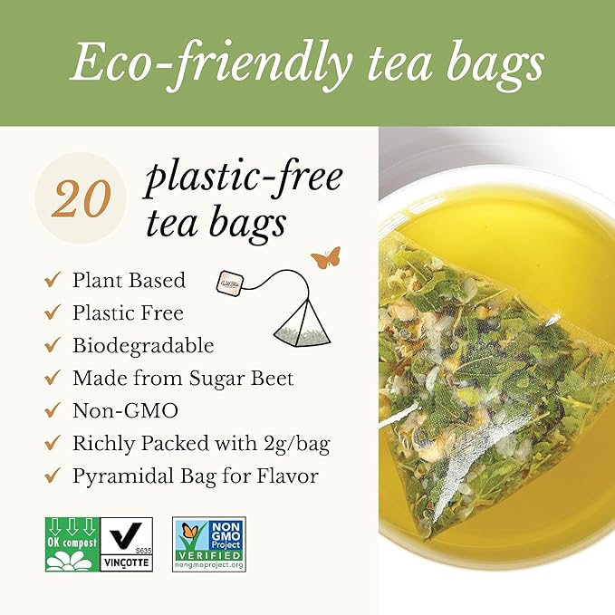 Wild Bliss Organic Wild Hawthorn Leaf and Flower Herbal Tea - Caffeine Free Heart Health Herbal Support - 20 Plant Based Tea Bags