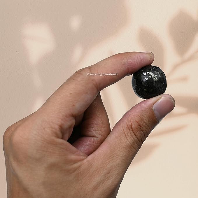 Amazing Gemstone Nuummite Crystals & Healing Stones Tumbled - 1oz Nuummite Stone Gem Stones, Healing Stones for Energy Balance,Stress Relief - Premium Polished Gems Rocks for Meditation & Wellness