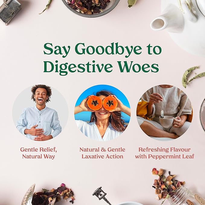 Poop Like A Champion Super Senna Tea with Peppermint, 30 Bags, Digestive Herbal Tea for Constipation Relief, Natural Laxative, Traditional Remedy