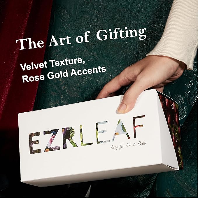 EZR Leaf Decaf Herbal Tea Sampler-22CT Pyramid Bags with Natural Fruit & Floral Blends – Caffeine-Free Assorted Tea Gift Set for Women & Men Blend Lemon Verbena x4, Lemongrass & Herbs x5, Mint & Chamomile x4,Dreamland x5, Roselle x4