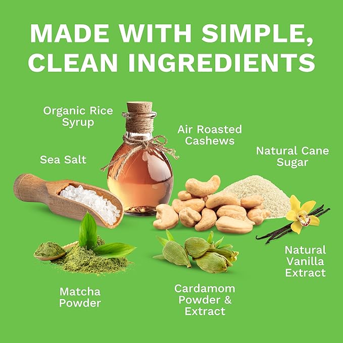 Sweet Matcha Cashews with Skin by Karma Nuts, Whole, Sweet, Roasted, Vegan, Gluten Free, Low Net Carb, Natural, Everyday Nut Snack, 1.5 Ounce (12 Snack Packs)