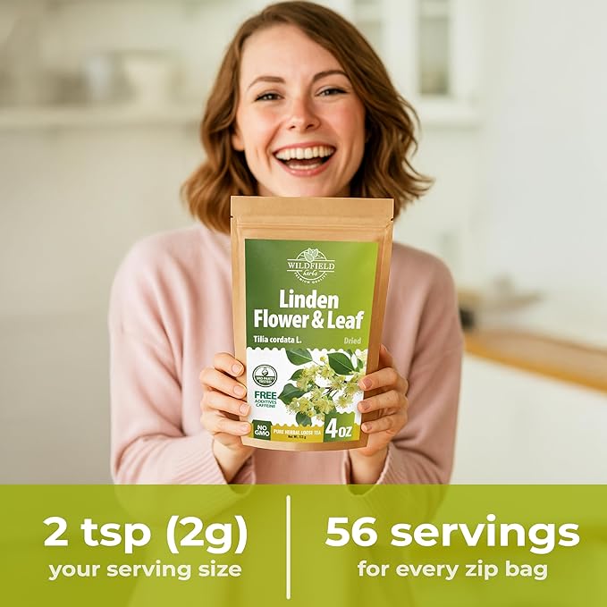 4 oz Linden Tea Dried Linden Flower Tea Blossom Herbal (Tilia Cordata) - 113g Herb Lipa Tila
