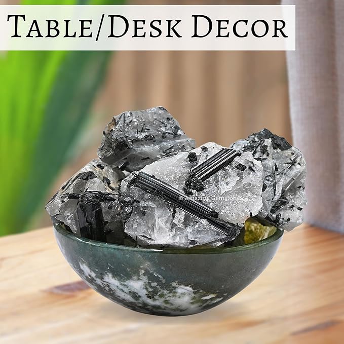 Amazing Gemstone Black Rutilated Quartz Raw Crystals and Healing Stones, Natural Rocks for Tumbling - DIY Raw Stones and Crystals, 2 Pieces