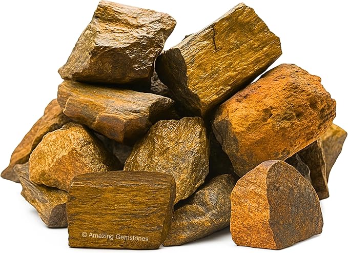 Amazing Gemstone Bronzite Raw Crystals and Healing Stones, Natural Rocks for Tumbling - DIY Raw Stones and Crystals, 2 Pieces