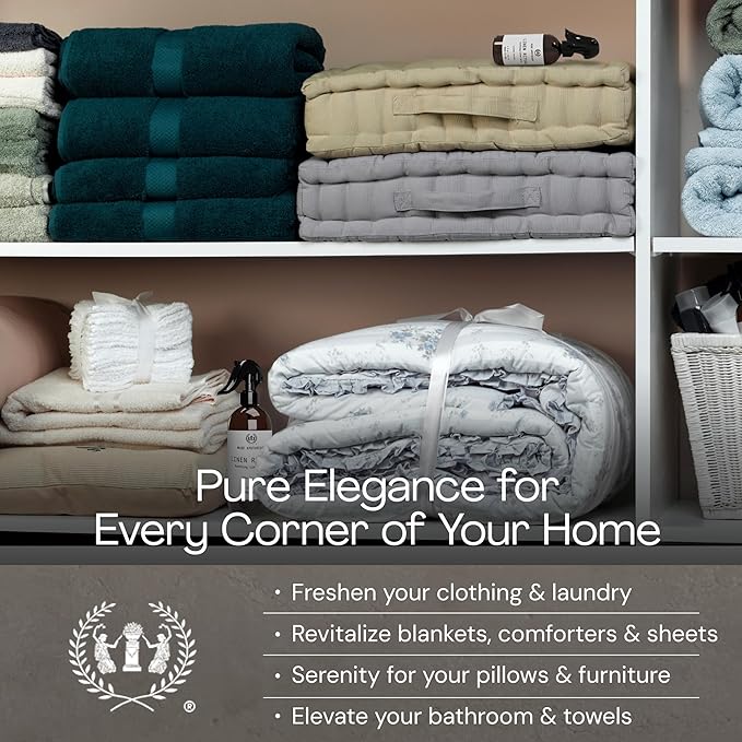 Muse Apothecary Linen Ritual - Aromatic, Soothing, and Relaxing Linen Spray for Bedding, Laundry and Fabric Spray Freshener - Infused with Aromatherapy Essential Oils - Lavender Serenity