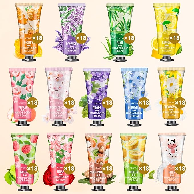 252 Pack Hand Cream Gifts Set for Women,Mini Moisturizing Hand Lotion Travel Size for Dry Cracked Hands,Bulk Hand Lotion for Birthday Gifts for Women,Bridesmaid Gifts,Thank You Gifts