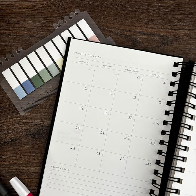 INSIDE THEN OUT 2023 Daily Focus Planner - 6 Month Undated Planner for Productivity, Goal Setting, Intention - Monthly, Weekly, Daily Task Pages - Simple & Minimalistic - Motivation Gift for Women Men