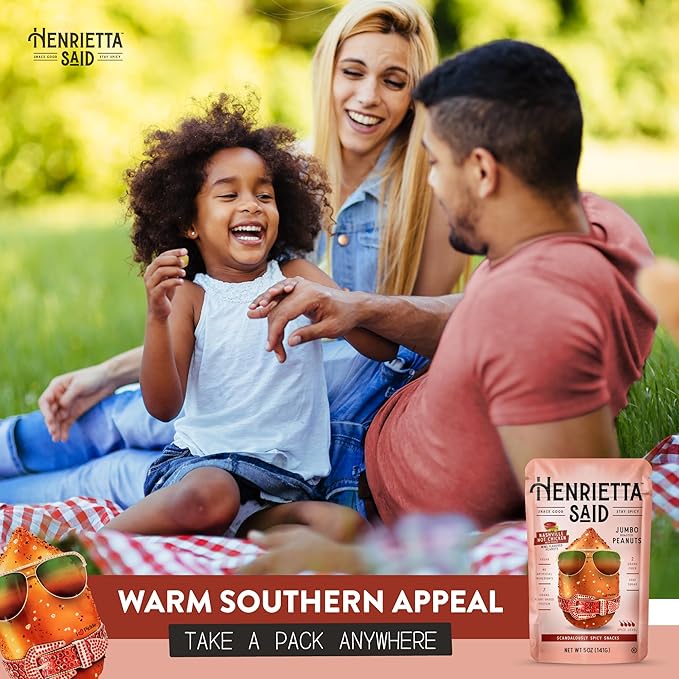 Henrietta Said Wing-Flavored Peanuts - Variety Pack - Truly Good Foods Shelled Snacking Nuts - Bold Flavors - Savory & Spicy - Jumbo Flavored Peanuts - Protein Packed Vegan Snack - 4 (5-oz) Packs