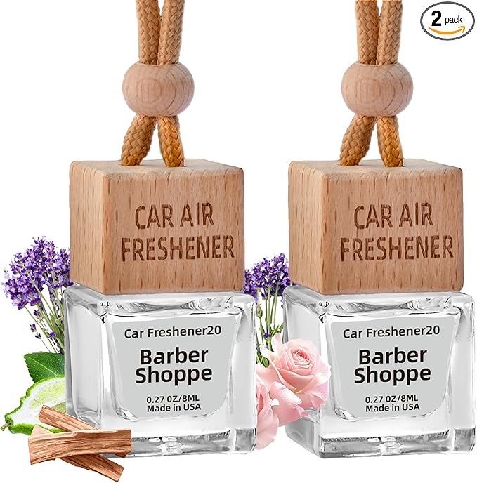 Car Air Freshener Hanging Diffuser – Long-Lasting Essential Oil Scent (Up to 60 Days) – Non-Toxic & Eco-Friendly – 2-Pack Auto Fresheners Made in USA