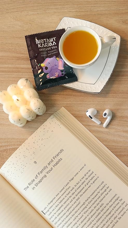 Instant Karma Tea – Jasmine Honey Instant Tea | All-Natural, Lightly Caffeinated, No Added Sugar | Soothing & Aromatic Herbal Tea – 20 Sachets (Jasmine Honey)