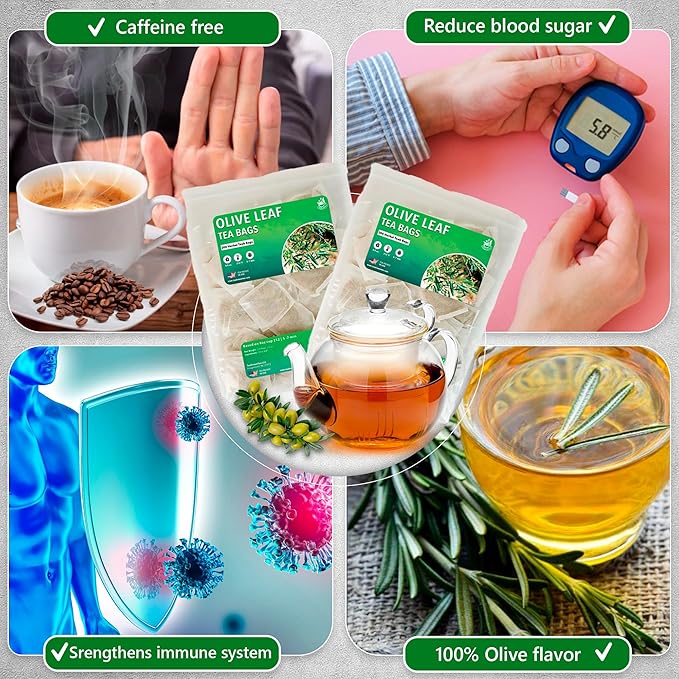 TeaDreamTea Olive Leaf Tea Bags - 400 Count, Natural Caffeine-Free | Herbal Tea for Blood Pressure | Antioxidant & Immune Support