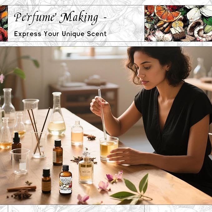 HIQILI Fantasy Girl Fragrance Oil for Candle, Perfume Making, Praline & Pomelo Scents, Long Lasting, Skin & Hair Care Products, Gifts - 1 Fl Oz