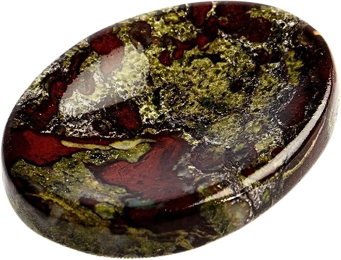 Dragon Bloodstone Worry Stones – Crystal Thumb Worry Stone for Anguish, Stress – Relaxing & Soothing Balance Stones for Meditation, Relief – Healing Stones & Crystals for Men, Women