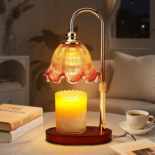 Candle Warmer Lamp with Timer Dimmable: Birthday Gifts for Women & Home Decor for House Warming Gifts New Home– Wax Warmer Gifts for Mom - 3 Timer Modes, 4 Brightness Levels, Adjustable Height