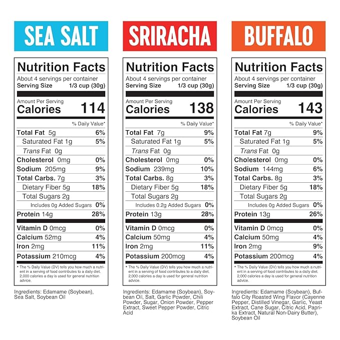 The Only Bean Crunchy Dry Roasted Edamame Beans (Variety Pack), Low Carb Keto Healthy Snacks For Adults and Kids, Fiber Protein Snacks, Diabetic Snacks, 4 oz (3 Pack)