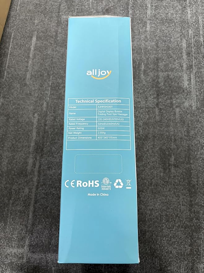 ALLJOY Foot Spa Bath Massager with Heat, Collapsible Foot Massager Spa Soaking Tub with Bubbles, Pumice Stone, Timer, 6 Shiatsu Massage Rollers Pedicure FootSpa for Relaxation, Gifts for Dad, Mom