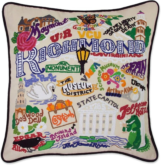 Catstudio Richmond Embroidered Decorative Throw Pillow