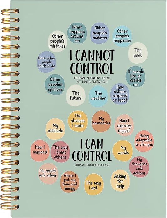 BearCake Notebook Journal, Blue Floral Notebook for Women,Journal for Women, Aesthetic Office Supplies Hardcover Spiral Notebook 5.5x8.3 644