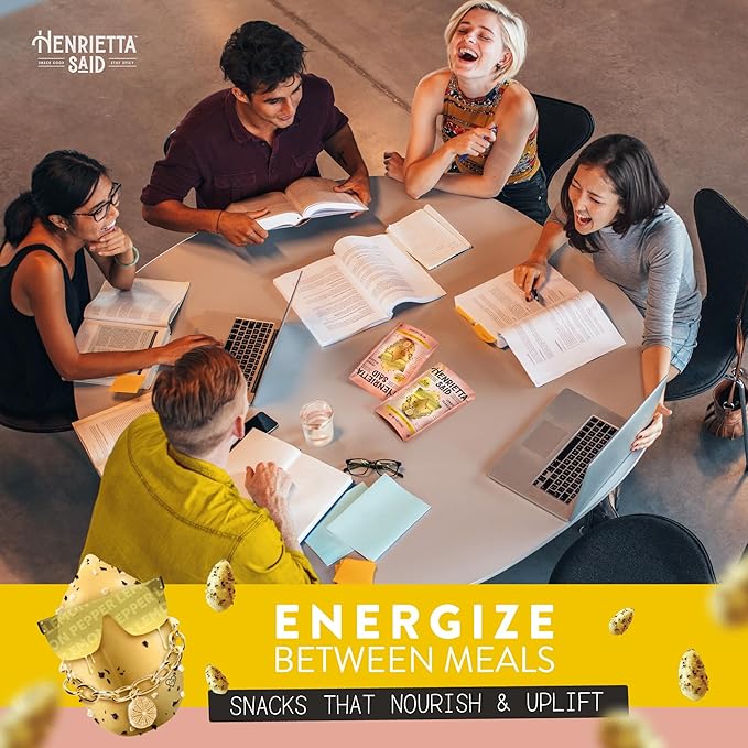 Henrietta Said Wing-Flavored Peanuts - Truly Good Foods Snacking Nuts - Bold Flavors - Savory & Spicy - Jumbo Flavored Peanuts - Protein Packed Vegan Snack - 1 (5-oz) Pack - Lemon Pepper