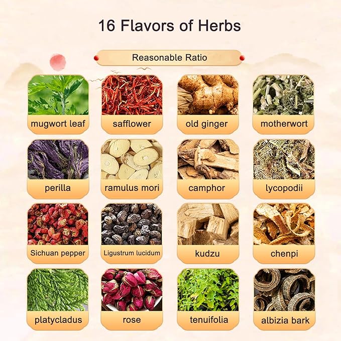 30 Pack Natural Plant Blend Detox Foot Soak Spa with Ginger - 900g Natural Chinese Herbs Foot Care and Foot Detox Soak for Home Wellness Routine 同仁堂艾草泡脚药包足浴包 (32 Ounce, 16 flavors)