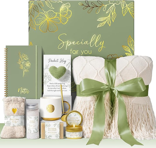 Self Care Gifts for Women Get Well Soon Gift Baskets, Unique Birthday Gifts for Women Spa Care Package, Sympathy Inspirational Thinking of You Gift Set for Mom Her Sister Best Friend Wife Girlfriend