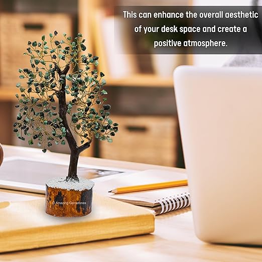 Amazing Gemstone Crystals and Healing Stones Birthday Gifts for Women - Emerald Crystal Tree of Life Home Decor Stocking Stuffers, Bookshelf, Room, Meditation Gift for Mom Dad, Unique Birthday Gifts