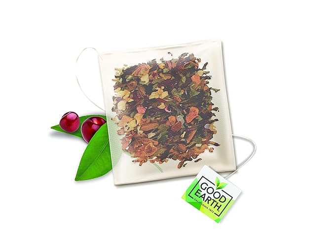 Good Earth Spiced Cherry Flavored Herbal Tea, Sensorial Blend, Natural, 15 Bags (Pack of 5)